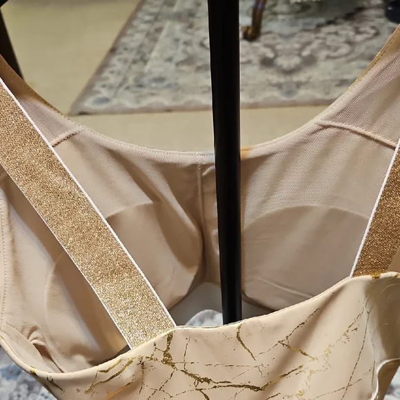 Mono B Tan and Gold Sports Bra - Picture 4 of 5